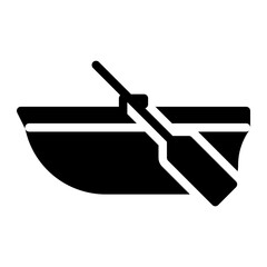 Row boat icon in Glyph style