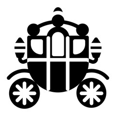 Carriage icon in glyph style