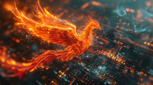 A digital phoenix rising from the ashes of outdated software