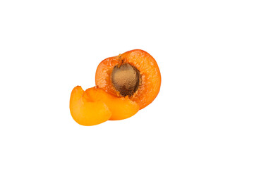 PNG, Fresh apricot, isolated on white background