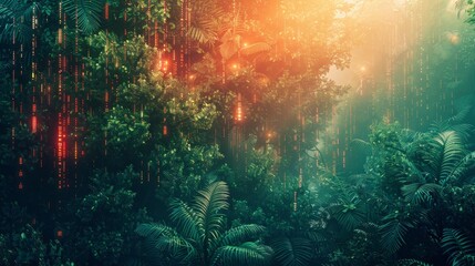 A screen alive with the vibrant colors of a digital jungle