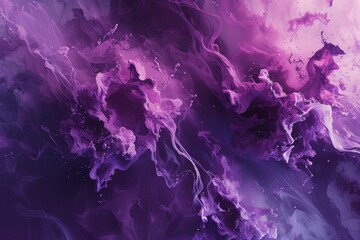   A purple and black background In the middle, purple smoke densely swirls upward, while a smaller amount pools at the image's bottom