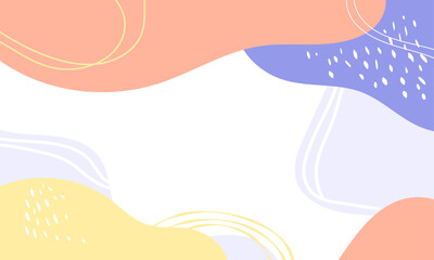 Hand drawn flat design abstract doodle background