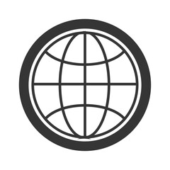 Vector Globe icon illustration on white background