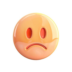 Fototapeta premium Sad emoticon on Transparent Background