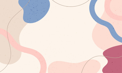 Hand drawn flat design abstract doodle background