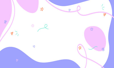 Hand drawn flat design abstract doodle background