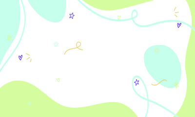 Hand drawn flat design abstract doodle background