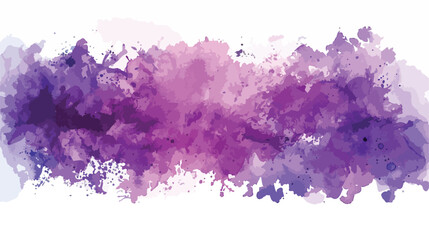 Violet ink and watercolor textures on white paper background