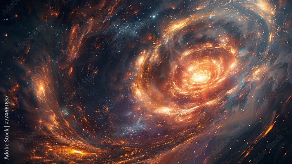Poster an abstract screen pulsing with the energy of cosmic creation