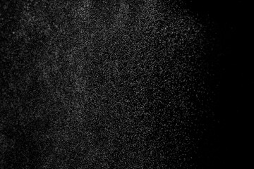 Abstract splashes of water on black background. White explosion. Light clouds overlay texture.	
