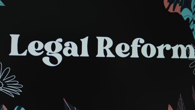 Family Law inscription on black background, graphic presentation. Legal concept