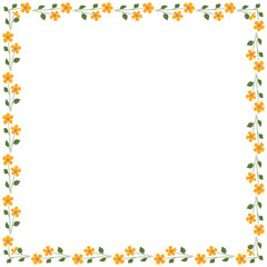 Fototapeta premium Vector hand drawn spring floral frame