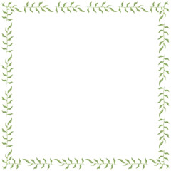 Vector hand drawn spring floral frame