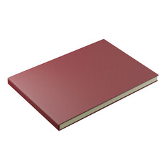 Paperback Lanscape  Book Mockup on White Background and Isolated

