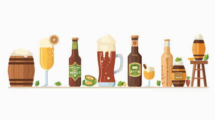 Beer and brewery icon vector illustration graphic des