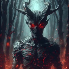 Evil demon in hell - obrazy, fototapety, plakaty