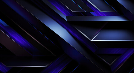 Black, grey, deep blue, purple and pink colors gradient abstract texture modern background with overlap layered neon line for design. Geometric shape. 3d effect. Lines, triangles, layered. 
