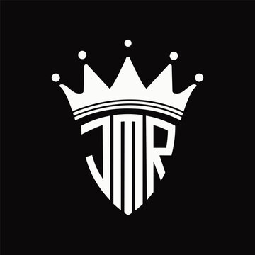 JMR Logo Design with Crown ,Vector Design 
