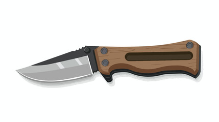 Brown Knife icon isolated on white background.
