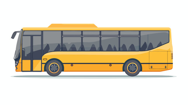 Bus icon isolated on white background. flat vector 