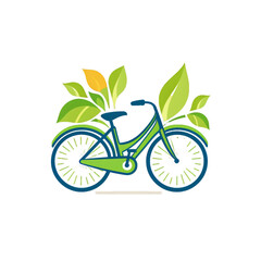 Fototapeta premium Sticker of a bicycle, symbolizing leisure and eco-friendliness on a transparent background