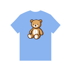 teddy bear cute toy t shirt vector illustration template design