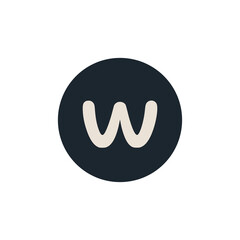 letter W writing app technology logo vector illustration template design