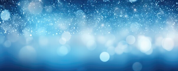 blue bokeh lights and water ripples that can symbolize tranquility and the mystery of the deep - obrazy, fototapety, plakaty