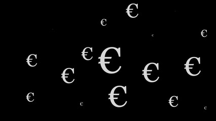 white euro sign icon illustration with background
