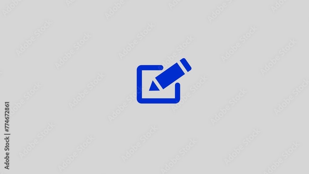 Poster edit icon in solid style about essentials, use for website mobile app presentation