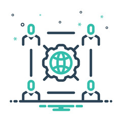 Mix icon for outsourcing