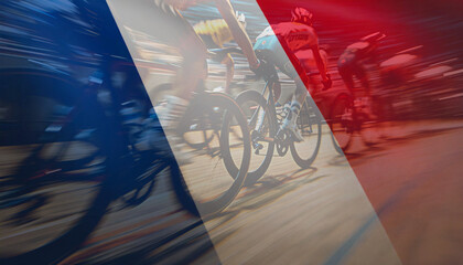 The collage could show a variety of images related to the 2024 Paris Olympics, such as athletes competing in different sports, the Olympic rings, the Eiffel Tower, and the French flag.