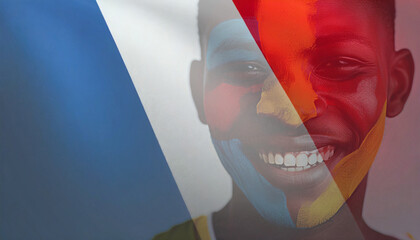 The collage could show a variety of images related to the 2024 Paris Olympics, such as athletes competing in different sports, the Olympic rings, the Eiffel Tower, and the French flag.