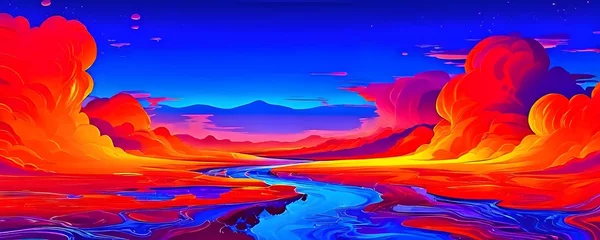 Fensteraufkleber psychedelic thermal vision landscape © Stefan Schurr