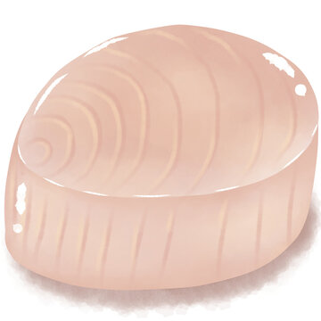 recommend clip art: The illustration clipart depicts canned tuna meat, hand-drawn in a cartoon style with cream and yellow colors, isolated in pieces on a white background.