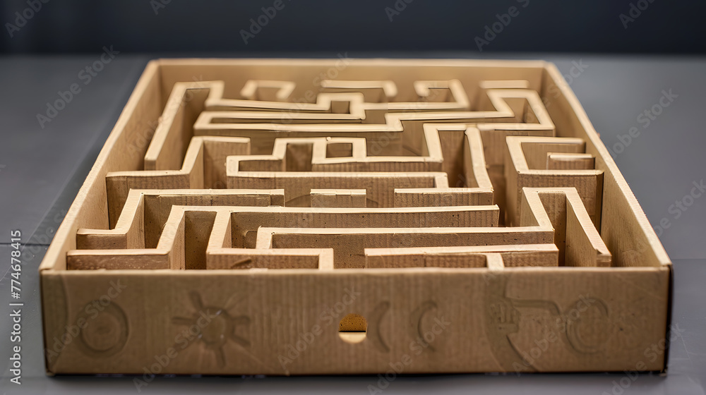 Poster a cereal box maze with a start and a finish and must be functional