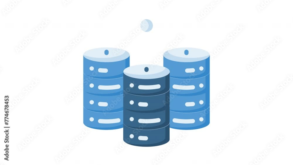 Poster animated big data with cloud and arrow. suitable for progress tracking on websites, apps, social med