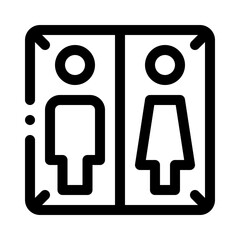 toilet signs line icon