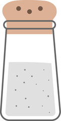 Salt shaker flat illustration