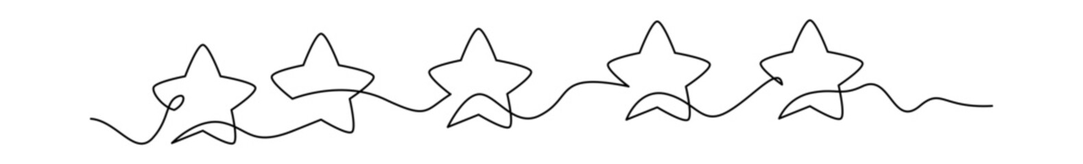 5 stars one continues line drawings