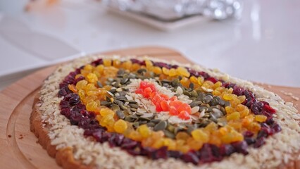 Traditional Polish Easter Sweet Fudge Caramel Cake Mazurek