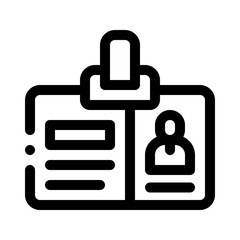 Obraz premium id card line icon