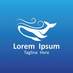 humpback whale logo hipster vintage retro icon vector illustration. this logo suitable for companies engaged in fishing, whale protection