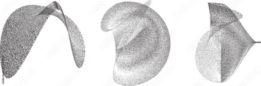 Poster distorted geometric shape . minimal art design . noise destroyed logo . trendy grainy shapes . graph