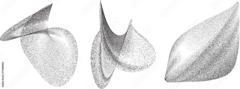 Poster distorted geometric shape . minimal art design . noise destroyed logo . trendy grainy shapes . graph