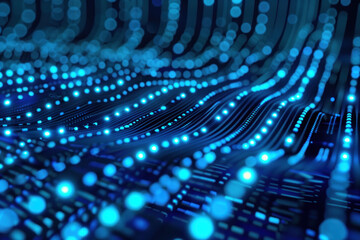 Obraz premium Abstract futuristic background with lights. A slide background for showcasing digital and creative content. Background image. Created with Generative AI technology.