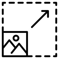Resize picture icon.