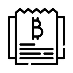 bitcoin line icon