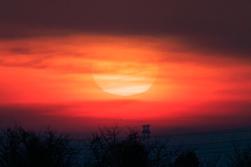 広大な耕作地帯の美しい日の出。

日本国群馬県、利根川河川敷にて。
2024年3月24日撮影。

Beautiful sunrise in a vast cultivated area.

At Tonegawa riverbed, Gunma, Japan,
photo by March 24, 2024.
